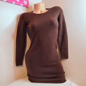 Vintage Mount Cashmere 100% Cashmere Long Sleeve Mini Dress Size XS